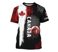 T-shirts d'été Canada pour hommes 2025 à manches courtes sortant hauts amples décontractés Canada 51e État coupe ample tendance mode canadienne T-shirts à la mode mignonne Canada n'est pas à vendre
