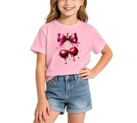 T-Shirts d'été décontractés à Manches Courtes pour Filles, Coupe Ample, Parfaits pour Tous Les Jours. (4-6 Years)