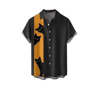 T-Shirts d'été pour Femmes Troupeau de t-Shirts féminins à Manches Courtes sur Le thème d Halloween avec Motif Citrouille pour Un décontracté et Tendance (Grey, S)
