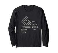 T-shirts Dirt Bike pour hommes drapeau américain motocross enduro Manche Longue