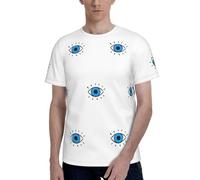 T-shirts élégants pour homme avec impression mauvais œil, t-shirts doux pour homme, pour un usage quotidien et des occasions spéciales, Noir , L