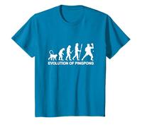 T-shirts et cadeaux de tennis de table - T-Shirt Unisex Adulte Noir Evolution du tennis de table - Taille S - Manche courte - Col V - Coton 100% - Design Evolution, Fabrique légère