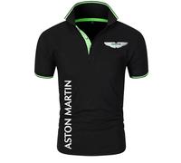 T-Shirts et Tops de Sport Homme A.s.t.o.n M.a.r.ti.n, Po.lo T-Shirt All-Match Respirant, Tee-Shirt avec Imprimé Été pour Street Casual, raccord(Black,XL)