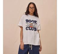 T-shirts femme Graphique surdimensionné Décontracté Vacances Élégant Librairie Le Club du Livre Slogan Tee Vacances T-shirt surdimensionné Graphique aéroport Retour à l'école Automne Hiver L,M,S,XL,XS