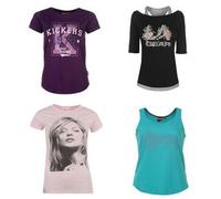 T-Shirts Femme - Kickers, Lonsdale, LA Gear, Kate Moss - Lot de 4 - 100% Coton - Manches Courtes - Coupe Regular S