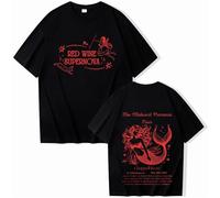 T-Shirts Femmes/Hommes Chappell Roan Tour 2025 Sweat-Shirt Unisexe À Manches Courtes Hip Hop Mode D'été T-Shirt en Coton À Manches Courtes Streetwear (Black,S)