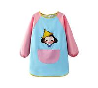 T-shirts garçons T-shirts t-shirt t-shirt enfant blouse d'art pour garçons tablier de peinture à manches longues avec bretelles réglables pour les activités préscolaires et maternelles, Rose, M