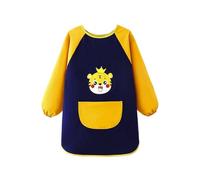 T-shirts garçons T-shirts t-shirt t-shirt enfant blouse d'art pour garçons tablier de peinture à manches longues avec bretelles réglables pour les activités préscolaires et maternelles, jaune, M