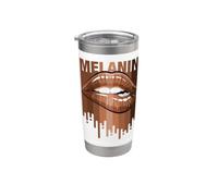 T-shirts graphiques Cool Melanin Girl Lips, Black Girls Magic Style Gobelet isotherme en acier inoxydable double paroi