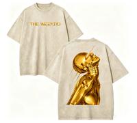 T-shirts graphiques vintage délavés The Weeknd After Hours Til Dawn Tour 2026 Merch T-shirts unisexes Hip Hop Fashion X06679-Khaki