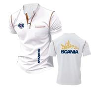 T-Shirts Henley Confortables Hommes pour S.ca.n.i.a Couleurs Contrastées Manches Courtes Entraînement Streetwear Impression Polos Séchage Rapide-BaiS||XX_l