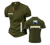 T-Shirts Henley Décontractés pour Hommes H-.u.s-.a.b.e.r.g Polo À Manches Courtes Style Décontracté Imprimés Confortables Et Doux-JunlvSe||x_l