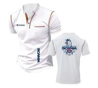 T-Shirts Henley Hommes Chemises De Sport pour S.ca.n.i.a Col Montant Manches Courtes Léger Demi Manches Style Vêtements Polos Confortables-BaiS||XX_l