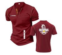 T-Shirts Henley Hommes Chemises De Sport pour S.ca.n.i.a Col Montant Manches Courtes Léger Demi Manches Style Vêtements Polos Confortables-JHS||XX_l