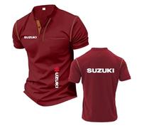 T-Shirts Henley pour Hommes Collision Color Underwear SU.ZU.K.I Entraînement Graphic Tee Top Vêtements Respirants À Manches Courtes Casual-JHS||s