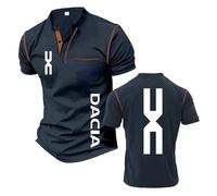 T-Shirts Henley pour Hommes Hauts Vêtements D.a.c.i.a sous Confortables Polos Patchwork Imprimés Manches Courtes Col Montant-ZQinSe||m