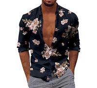 T Shirts Hommes Décontractés à Manches Courtes Chemises à fleurs hawaïennes pour hommes boutonnées chemises de plage de vacances tropicales tenues d'été Chemise Homme Couleur Unie Chemise Chemisette