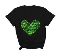 T-shirts imprimés à manches courtes et col rond doux pour la Saint-Patrick pour enfants et enfants T-shirts décontractés confortables, b, 10-11 ans