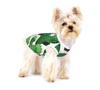 T-shirts imprimés cactus verts pour petits chiens Chemise tendance respirante sans manches pour petits chiens