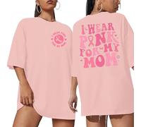 T-Shirts Manches Courtes Femme Pensée Positive Ruban Femmes Inspirants Contre Cancer Ample Décontracté Survie Tops T-Shirt Unisexe Sensibilisation Awareness pour Octobre Rose Mois