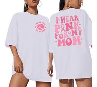 T-Shirts Manches Courtes Femme Pensée Positive Ruban Femmes Inspirants Contre Cancer Ample Décontracté Survie Tops T-Shirt Unisexe Sensibilisation Awareness pour Octobre Rose Mois
