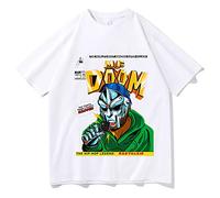 T-Shirts MF Doom T-Shirts Été Mode Vêtements pour Hommes Et Femmes Décontracté Coton Blanc Col en O T-Shirt Harajuku Kawaii T-Shirts Manches Courtes Hauts-Black||XXS