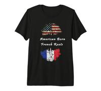 T-Shirts nés américains, Racines françaises T-Shirt Haut de Gamme