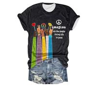 T Shirts Oversize Blouse Femme De MéNage Tops Manche Longue Fluide ÉTé Tunique Noire Grande Taille Tee Shirts Long Noel Haut Robe Chic Et Elegant Plume Chemisier Rose Poudre Teeshirts