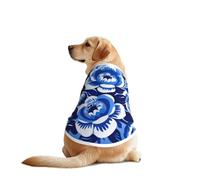 T-shirts pour animaux de compagnie à fleurs stylisées - Vêtements pour chiens de grande et moyenne taille - Chemises confortables pour chien, parfaites pour un usage quotidien