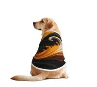 T-shirts pour animaux de compagnie avec finition tourbillon à rayures dorées pour chiens de grande et moyenne taille, chemises confortables pour chiens, parfaites pour un usage quotidien