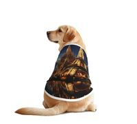 T-shirts pour animaux de compagnie Cathédrale de la Sainte Famille et Tour Eiffel - Vêtements pour chiens de grande et moyenne taille - Chemise confortable pour chien, parfaite pour un usage quotidien