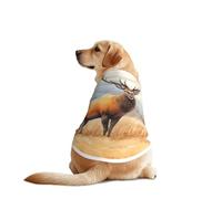 T-shirts pour animaux de compagnie motif renne d'Amérique du Nord - Vêtements pour chiens de grande et moyenne taille - Chemises confortables pour chien, parfaites pour un usage quotidien
