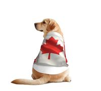 T-shirts pour chiens avec drapeau canadien - Vêtements pour chiens de grande et moyenne taille - Chemises confortables pour chien, parfaites pour un usage quotidien