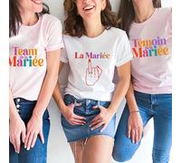T-shirts pour femmes d'adieu unique pour filles françaises: hauts de mariée de l'équipe future mariée, vêtements féminins pour Bachelorette EVJF Party T-shirts D002 X251223-2-1