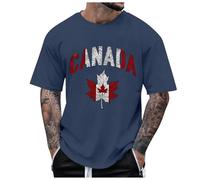T-shirts pour hommes 2026 Canada 51st State Trendy Loose Fit Tops Summer Canadian Casual Cute Canada is Not for Sale T-shirt basique Sortir Graphique T-shirts T-shirts pour hommes, bleu marine, L