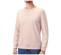 T-shirts pour hommes chemise de base à col rond pour homme, peut être porté sur les sous-vêtements thermiques en laine épaisse thermorégulatrice avec col rond, Blanc., L