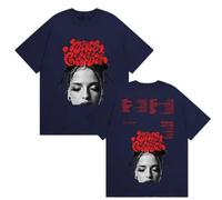 T-Shirts pour Hommes Et Femmes Nina Rapper Chu-ba Arena Tour 2025 Tee Court Rétro Hip-hop Mode Coton Unisexe Top Vêtements Décontractés De Style Urbain-Navy||l