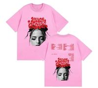 T-Shirts pour Hommes Et Femmes Nina Rapper Chu-ba Arena Tour 2025 Tee Court Rétro Hip-hop Mode Coton Unisexe Top Vêtements Décontractés De Style Urbain-Pink||s