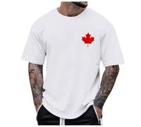 T-shirts pour hommes Going Out Canada 2026 Canada 51st State Summer Casual Tops Trendy Canada is Not for Sale Coupe ample Cute Canadian Spring 2026 T-shirts graphiques T-shirts pour hommes, blanc, 3XL