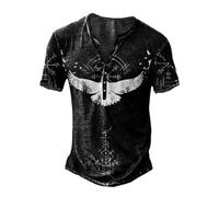 T-shirts pour hommes mythologies nordiques graphiques manches courtes léger haut de loisirs confortable respirant coupe ample décontracté hommes t-shirts d'été t-shirts de sport élégants, a4, L