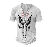 T-shirts pour hommes mythologies nordiques graphiques manches courtes léger haut de loisirs confortable respirant coupe ample décontracté hommes t-shirts d'été t-shirts de sport élégants, a6, L
