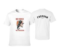 T-Shirts pour Hommes « Pas de Voix, Pas de libert頻 de Charlie Kirk