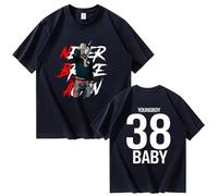 T-Shirts pour Les Hommes Été Col Rond Hip Hop Manches Courtes en Coton Vintage Rétro Réversibles Haut Chanteur YoungBoy Never Broke Again 2D Imprimés T-Shirts pour Hommes Et Femmes-Navy Blue||x_s