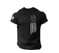T-Shirts pour Mes Chemisier à col T-Shirt Manches américaines Drapeau imprimé pour Homme Distressed O Short Chemisier pour Homme Chemise me XL