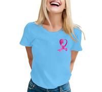T-Shirts Projet Caritatif Femme Pensée Positive Ruban Femmes Inspirants Contre Cancer Ajustées Manches Courtes Cadeau Sœur Espoir Femmess Vêtements Sensibilisation Awareness pour Solidarité