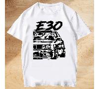 T-shirts rétro Allemagne EUDM - E34 M5, manches courtes, été, homme, légende ancienne E30 M3, voiture classique, t-shirt, haut décontracté, t-shirt blanc pour homme Caractéristiques spéciales : Respir