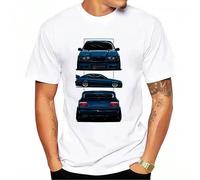 T-shirts rétro Allemagne EUDM - E34 M5, manches courtes, été, homme, légende ancienne E30 M3, voiture classique, t-shirt, haut décontracté, t-shirt blanc pour homme Caractéristiques spéciales : Respir