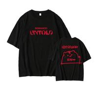 T-Shirts Romance:Untold en Coton, Amples Et Mignons, for Hommes Et Femmes(BlackA,S)