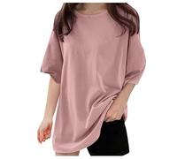 T-shirts surdimensionnés pour femmes à manches courtes en coton graphique floral T-shirt amusant col rond mode décontracté Écosse dames vêtements de sport T-shirts longs T-shirts à imprimé papillon