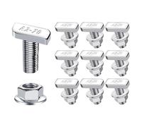 T Slot Bolts, Hammer Head Screws, 5.12x3.54in Sliding Nuts Set, Heavy Duty Steel Construction, Resistant Finish for Track System, Roof Rack, Workbench Installation, Automotive Use